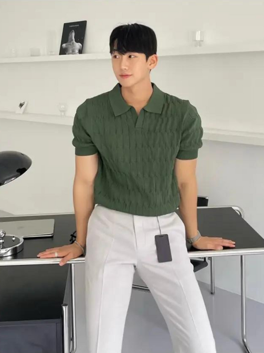 Desiderio: Muscle Fit Knit Polo