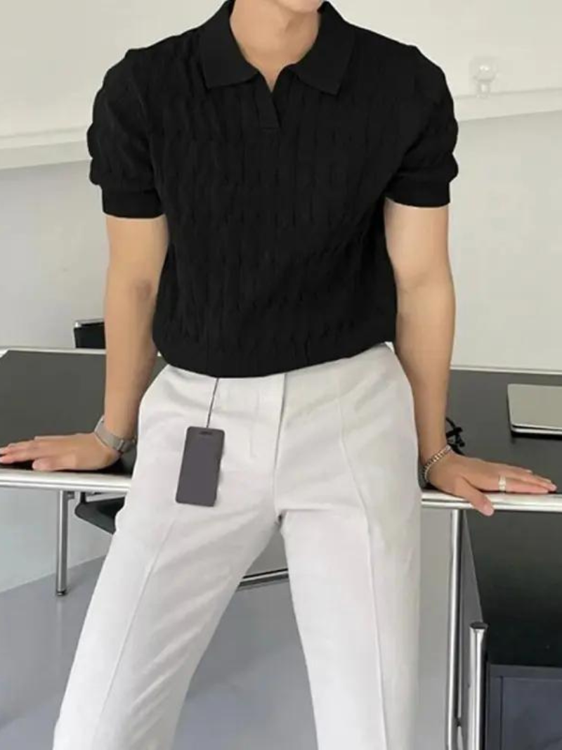 Desiderio: Muscle Fit Knit Polo