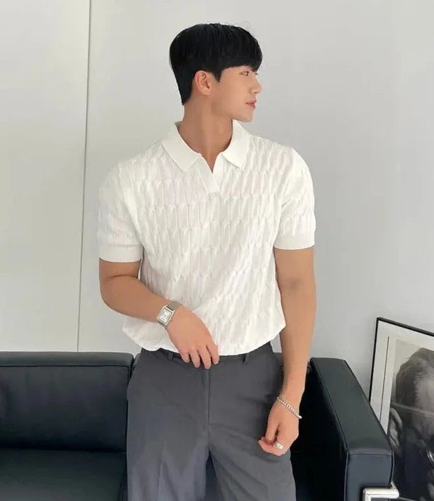 Desiderio: Muscle Fit Knit Polo