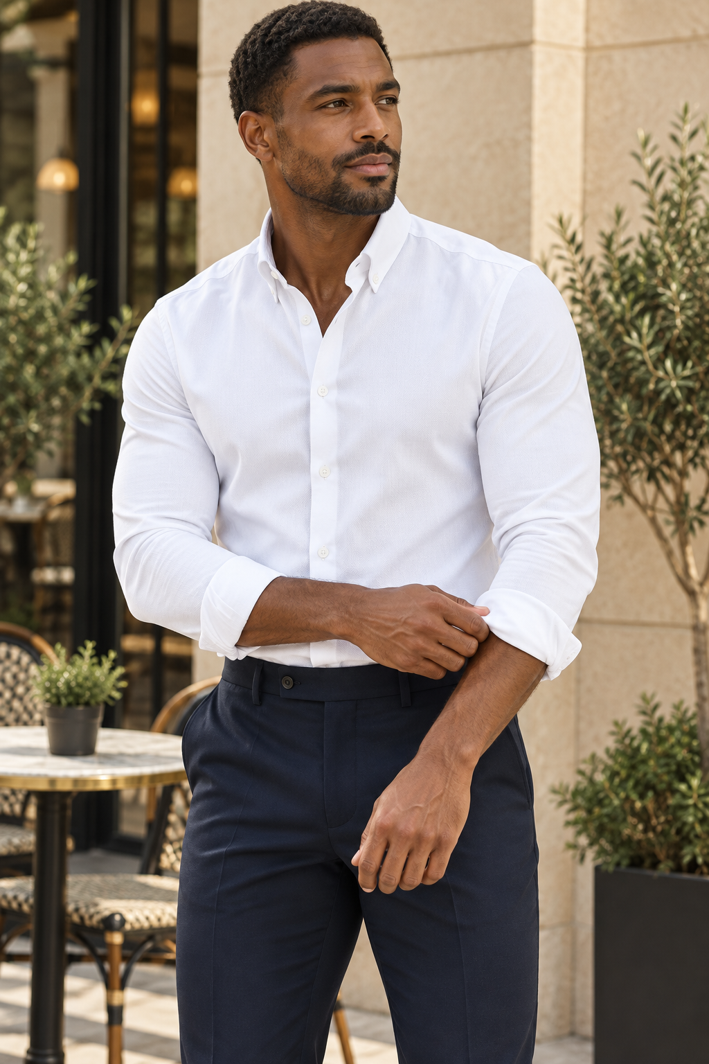 Luciano: Classic Stretch Oxford Shirt