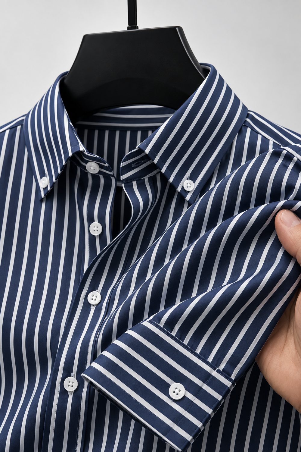 Massimo: Super Slim Sateen Stretch Stripe Shirt
