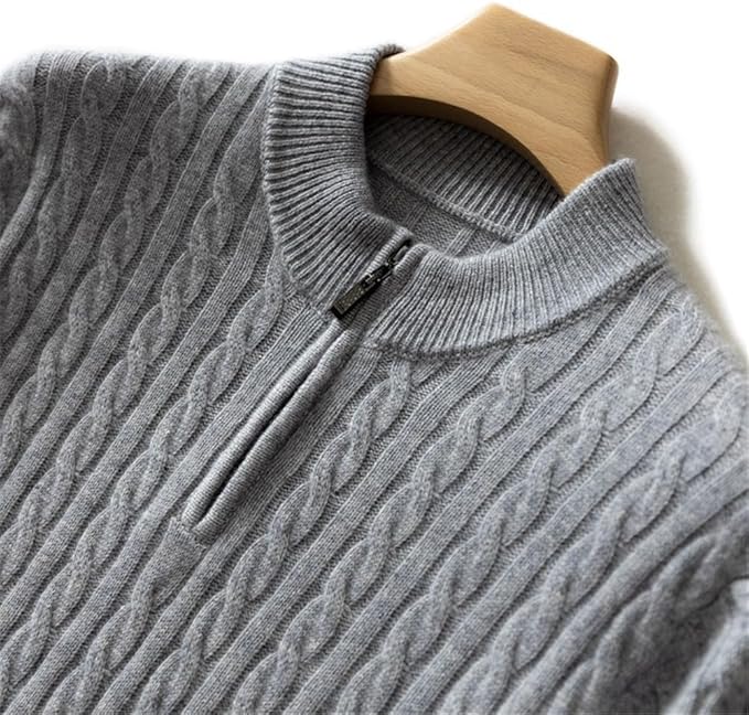 Caldo: Premium Cashmere Half-Zip Sweater