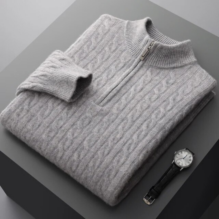 Caldo: Premium Cashmere Half-Zip Sweater