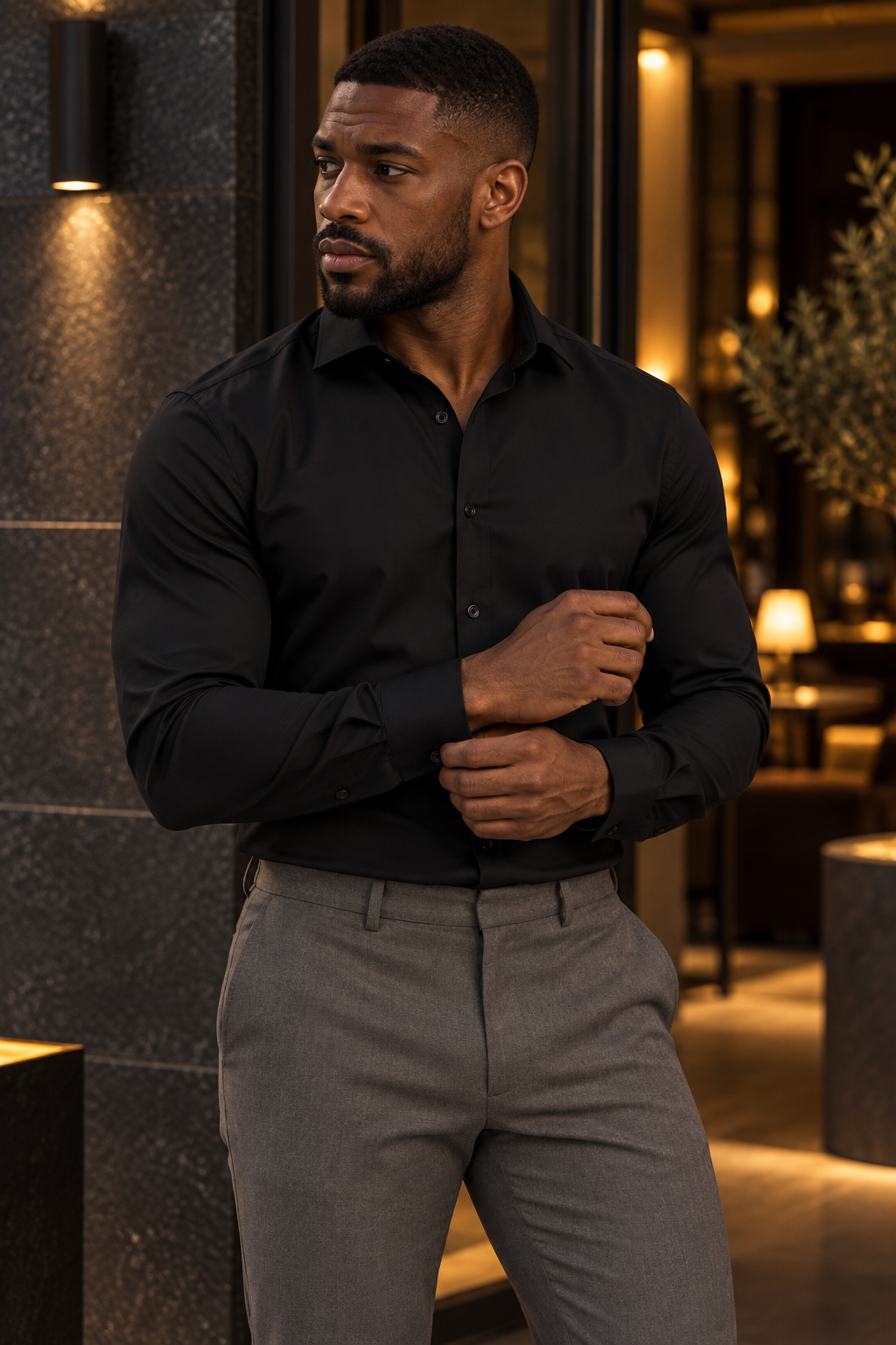 Elio: Classic Stretch Cutaway Collar Shirt