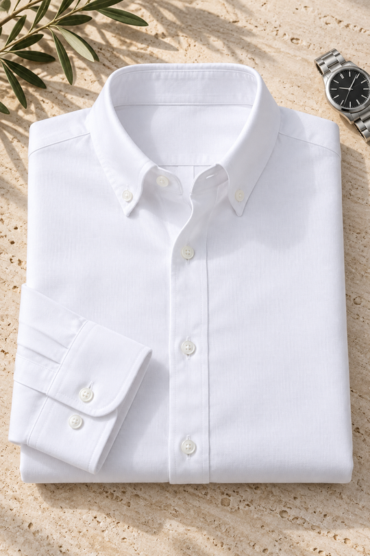 Luciano: Classic Stretch Oxford Shirt