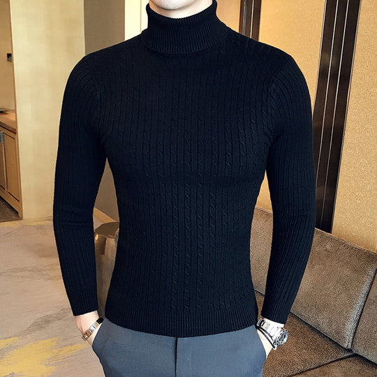 Grigio: Warm Knit Turtleneck Pullover