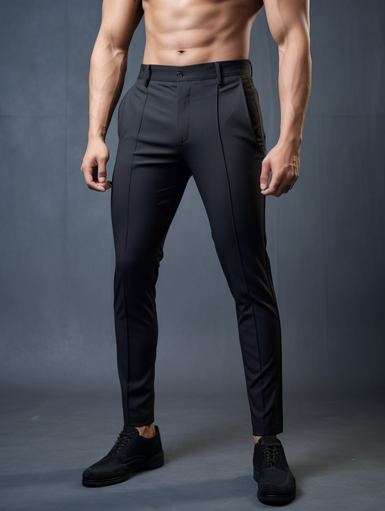 Novate Wrinkle-Free Slim Fit Trousers