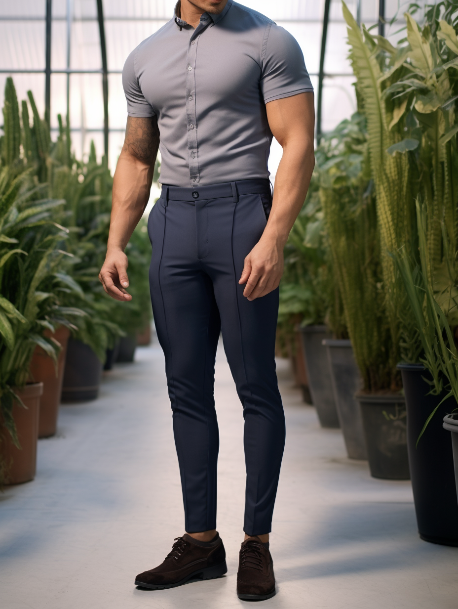 Novate Wrinkle-Free Slim Fit Trousers