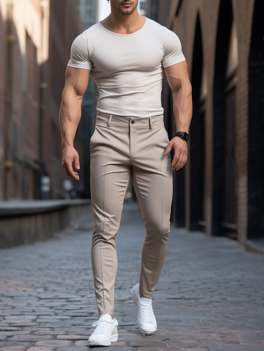 Novate Wrinkle-Free Slim Fit Trousers