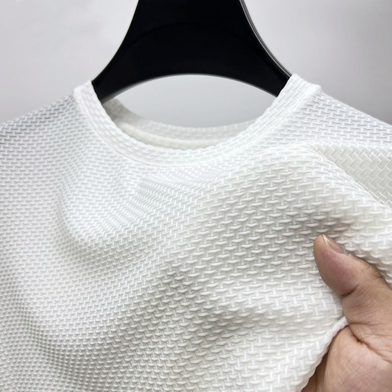 Miracolo: Sculpted Weave Crew Neck Tee