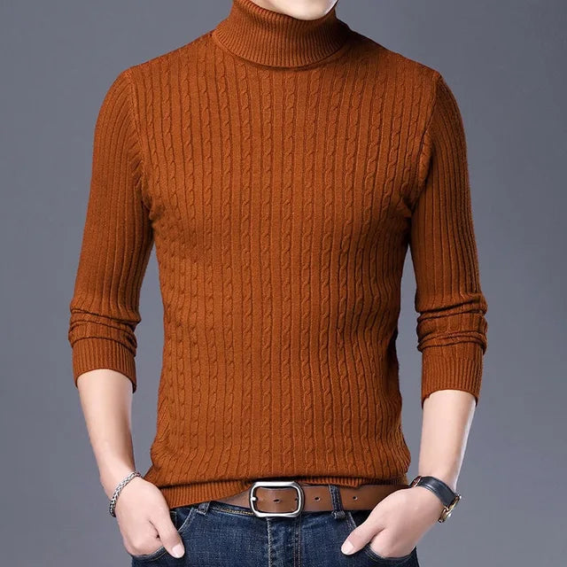 Grigio: Warm Knit Turtleneck Pullover