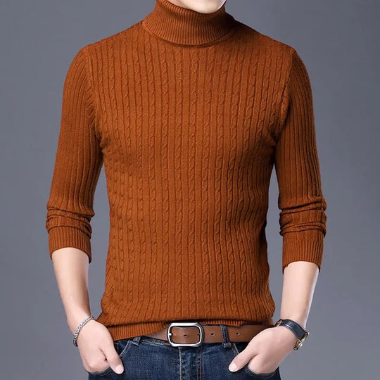 Grigio: Warm Knit Turtleneck Pullover