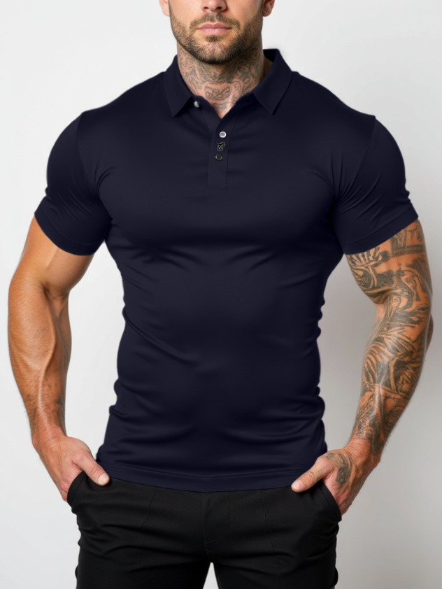 Veneto Classic: Wrinkle-Free Muscle Fit Polo Shirt