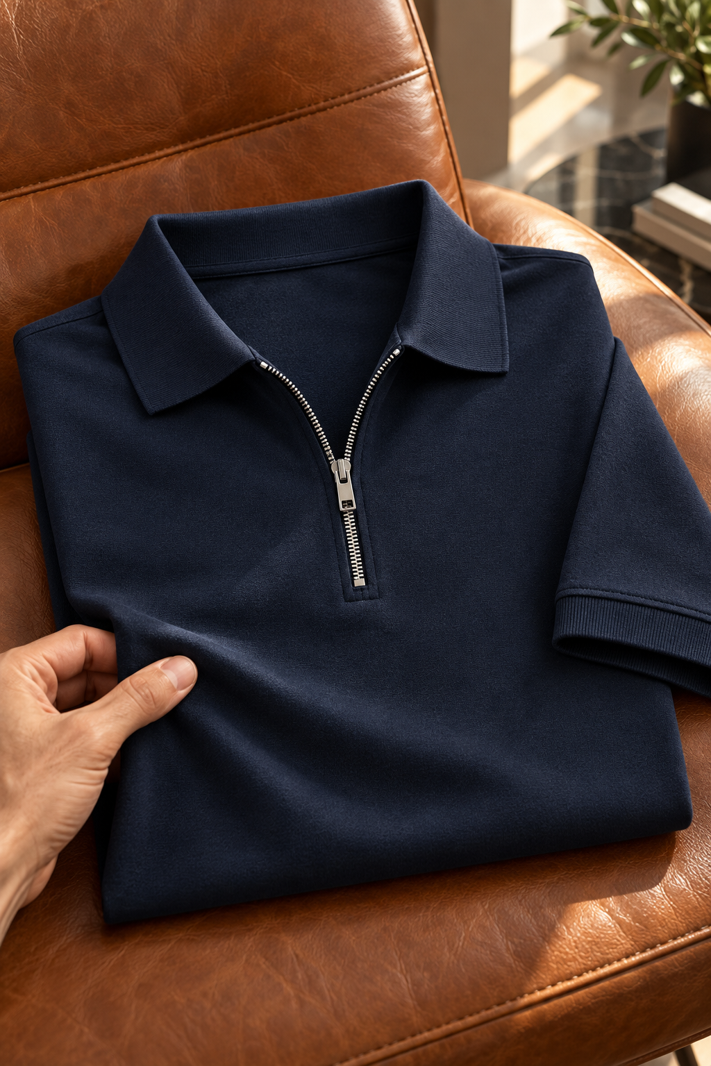 Claudio: Premium Stretch Zip Polo Shirt