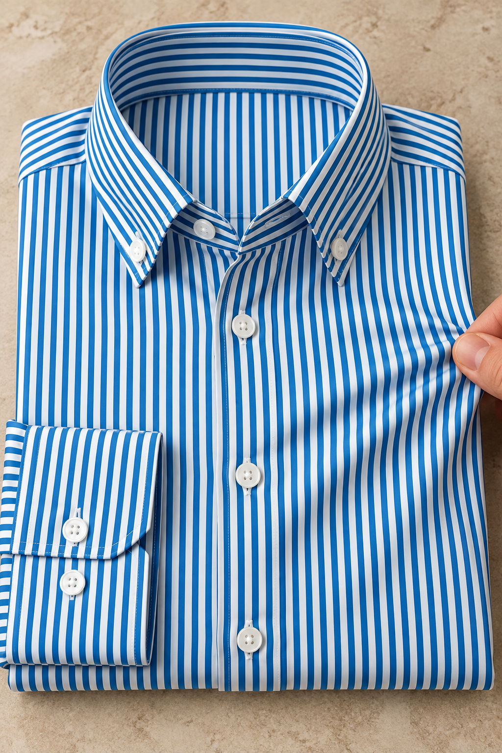 Massimo: Super Slim Sateen Stretch Stripe Shirt