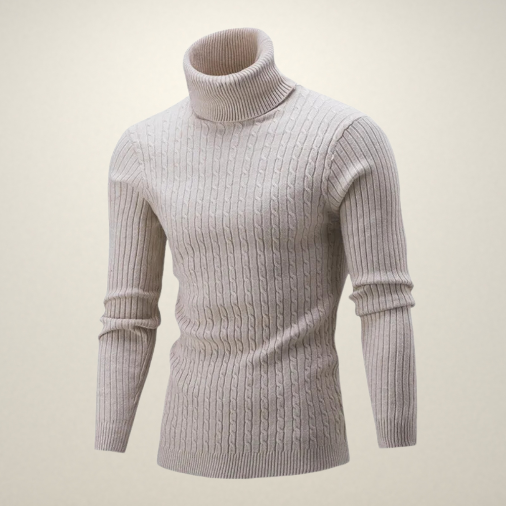 Grigio: Warm Knit Turtleneck Pullover