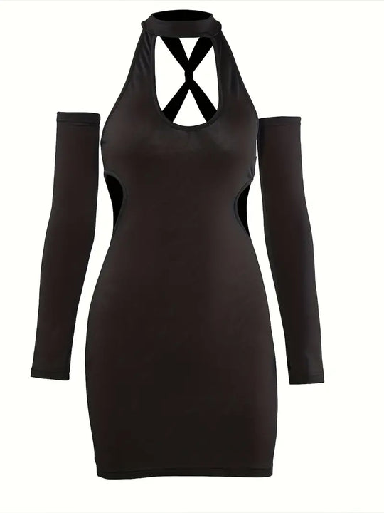 Serenella: Backless Bodycon Mini Dress