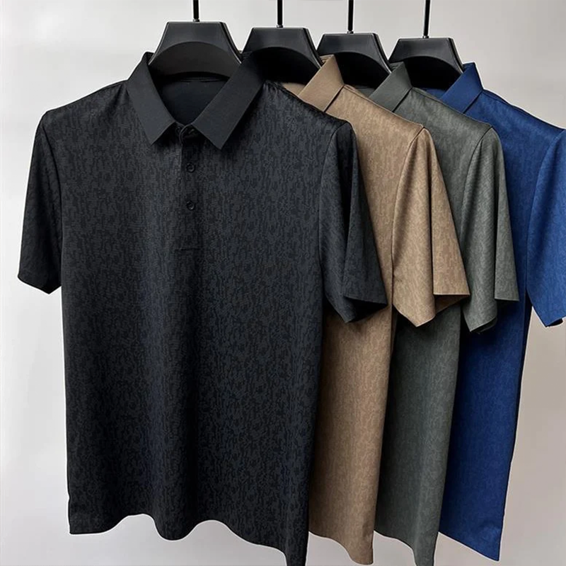 Distinto: Subtle Pattern Polo Shirt