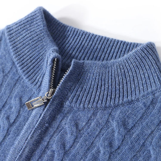 Caldo: Premium Cashmere Half-Zip Sweater