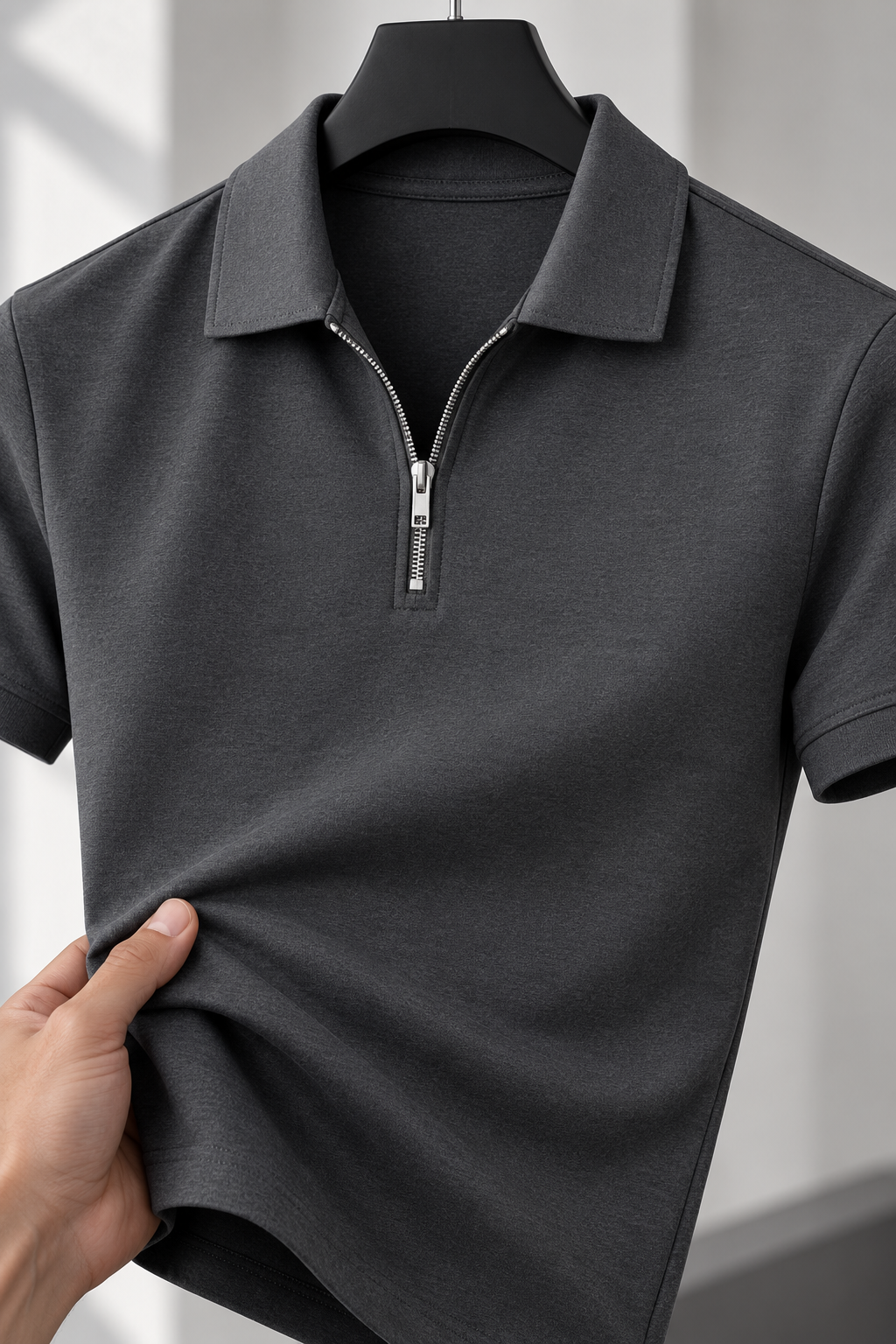Claudio: Premium Stretch Zip Polo Shirt