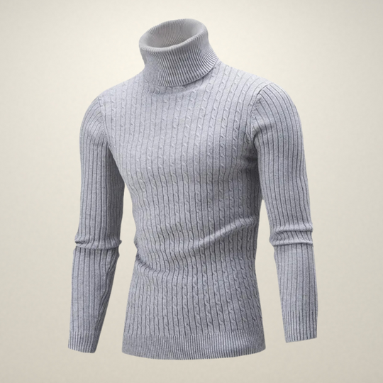 Grigio: Warm Knit Turtleneck Pullover