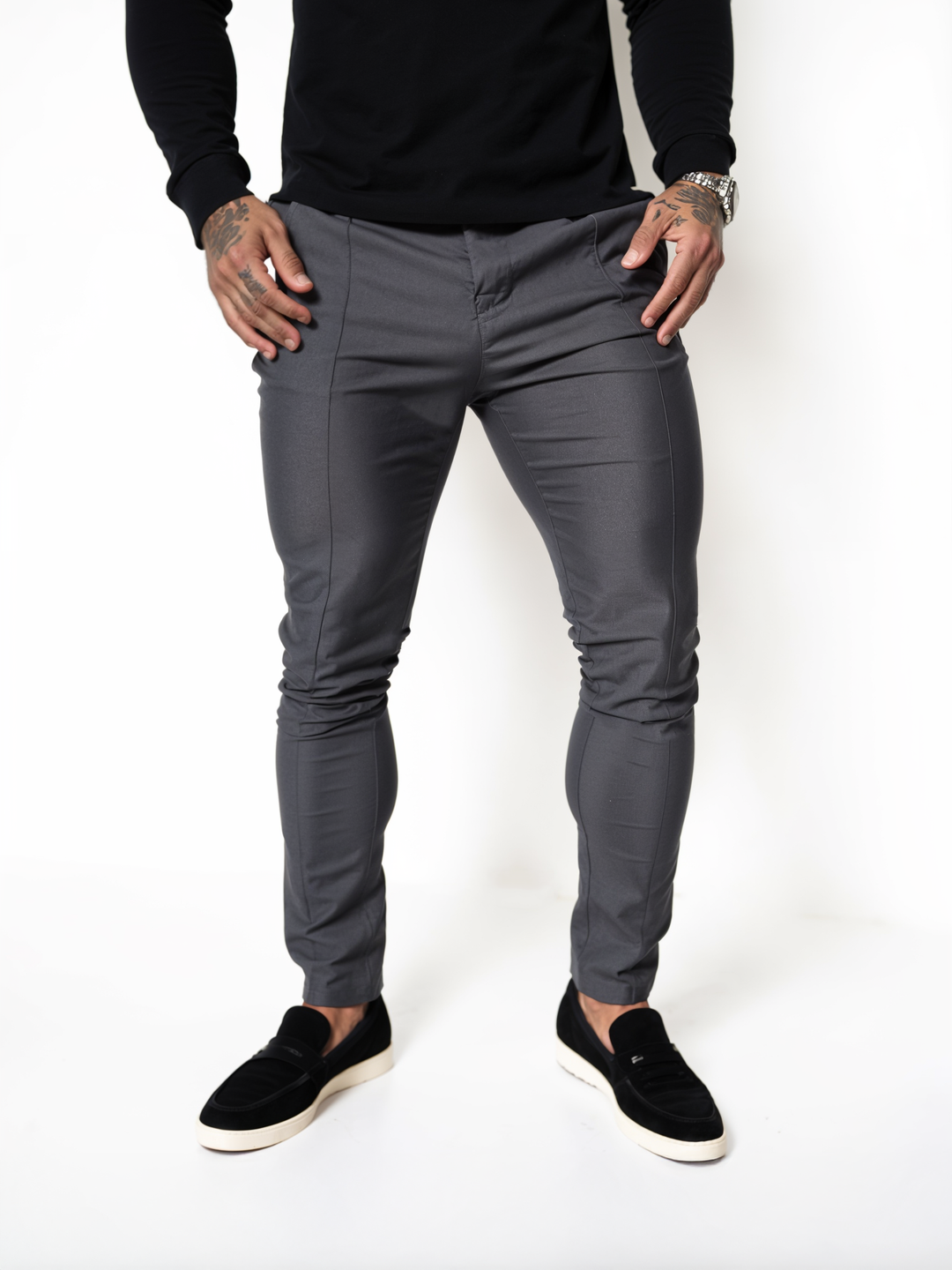 Novate: Wrinkle-Free Slim Fit Trousers