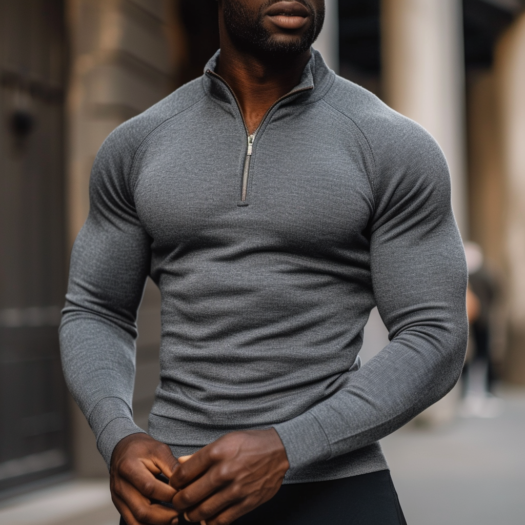 Sartoria: Muscle Fit Half Zip Sweater