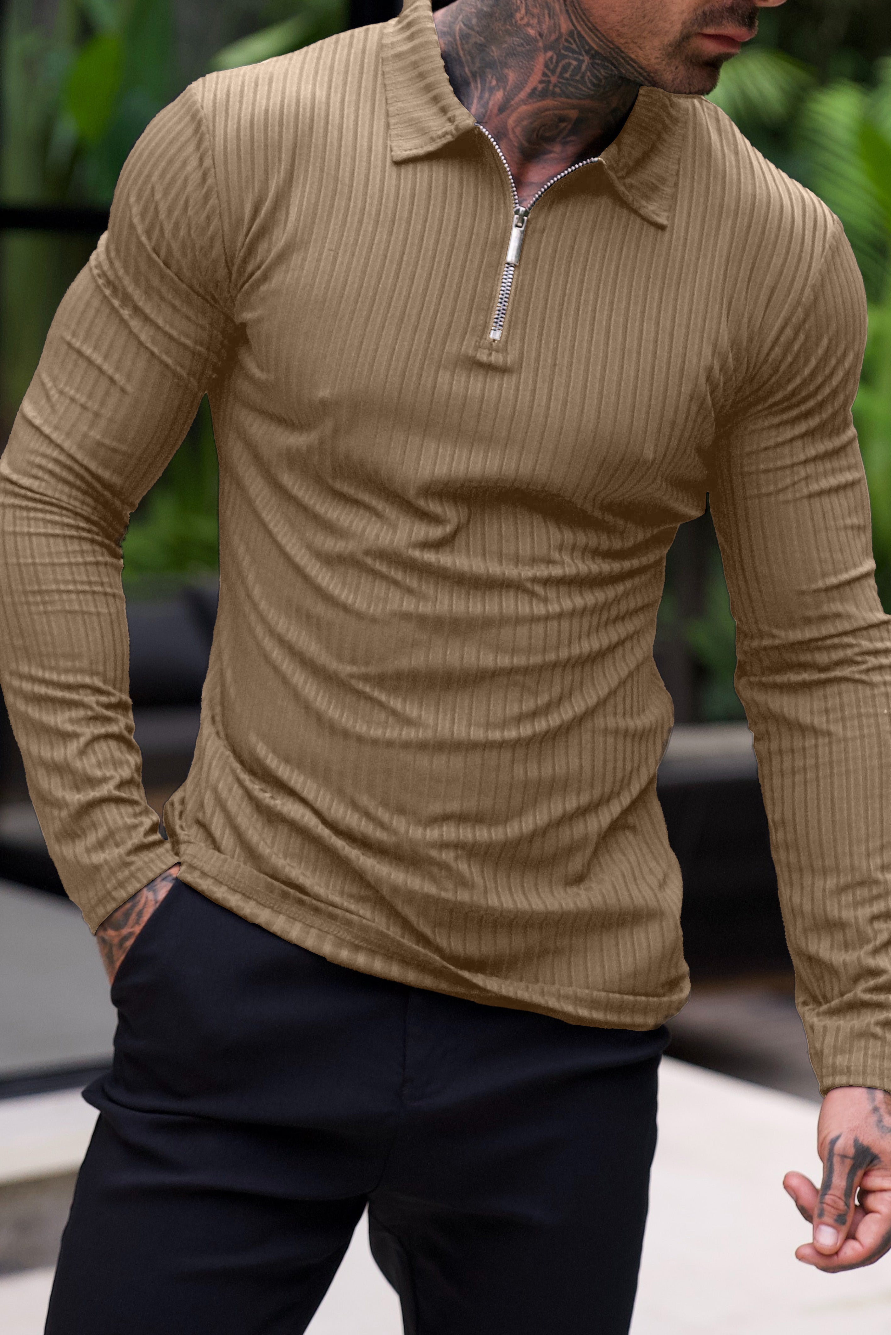 Fascino: Half-Zip Muscle Fit Pullover – Dolci Lusso