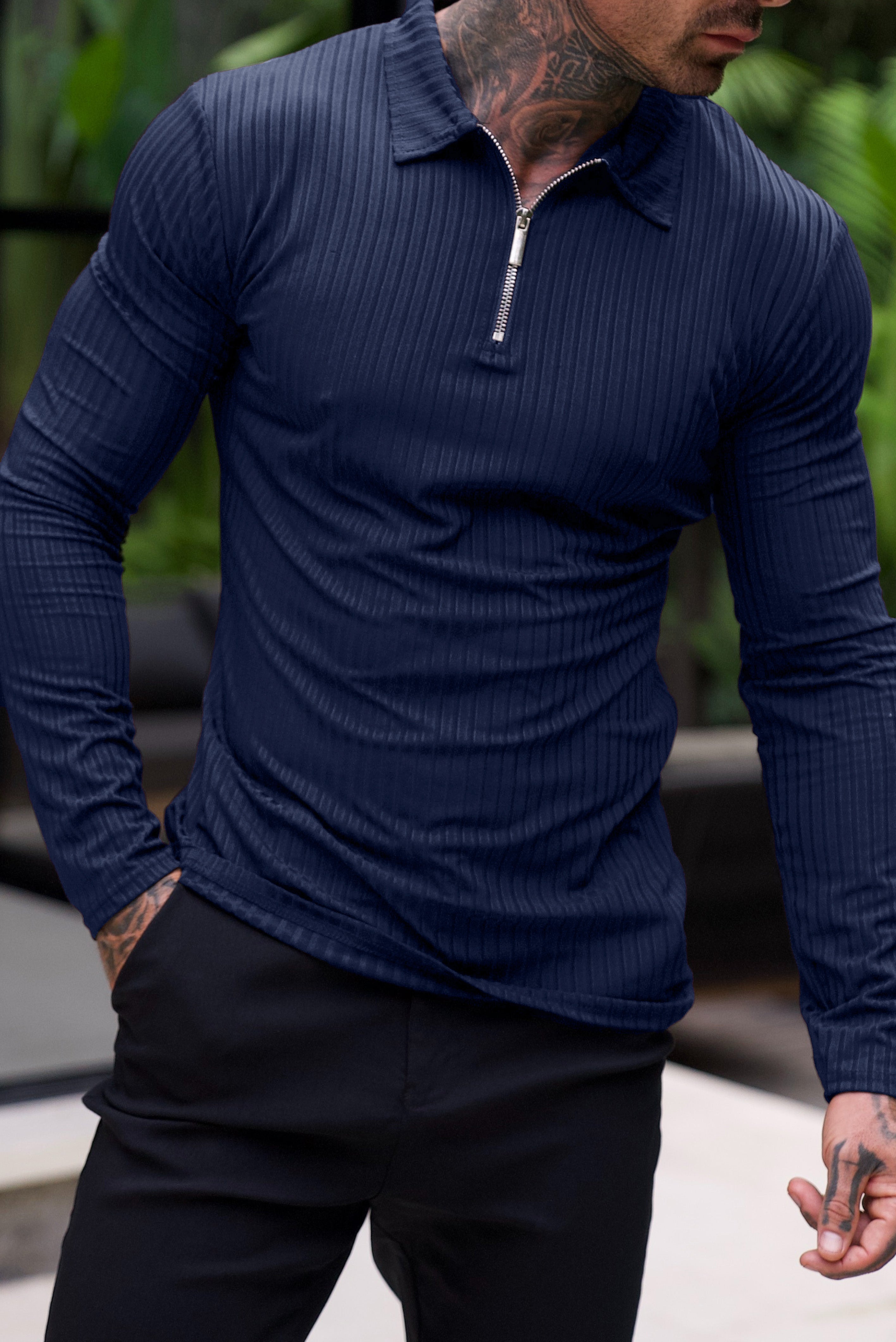 Fascino: Half-Zip Muscle Fit Pullover – Dolci Lusso